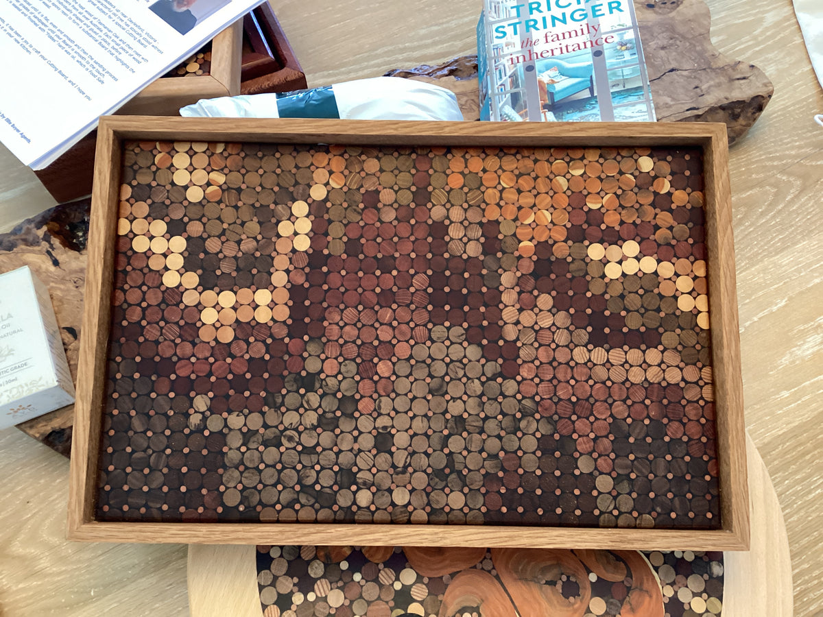 Wood Art - Wall Hanging - "Ochre Horizon"