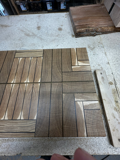 Handcrafted Cutting Board with an "Art Deco" inspired Design