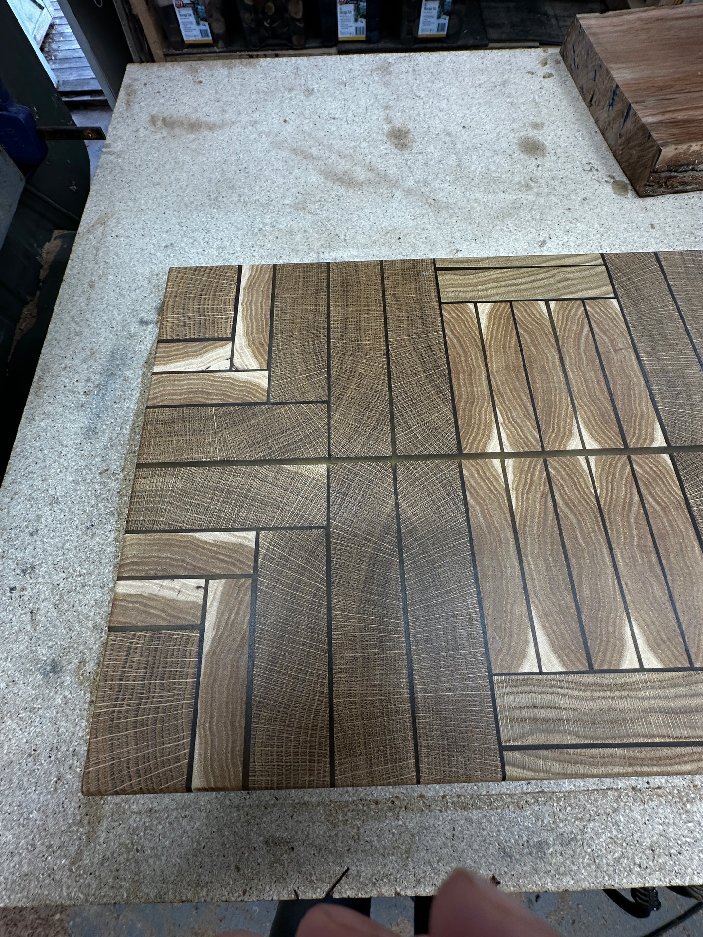 Handcrafted Cutting Board with an "Art Deco" inspired Design