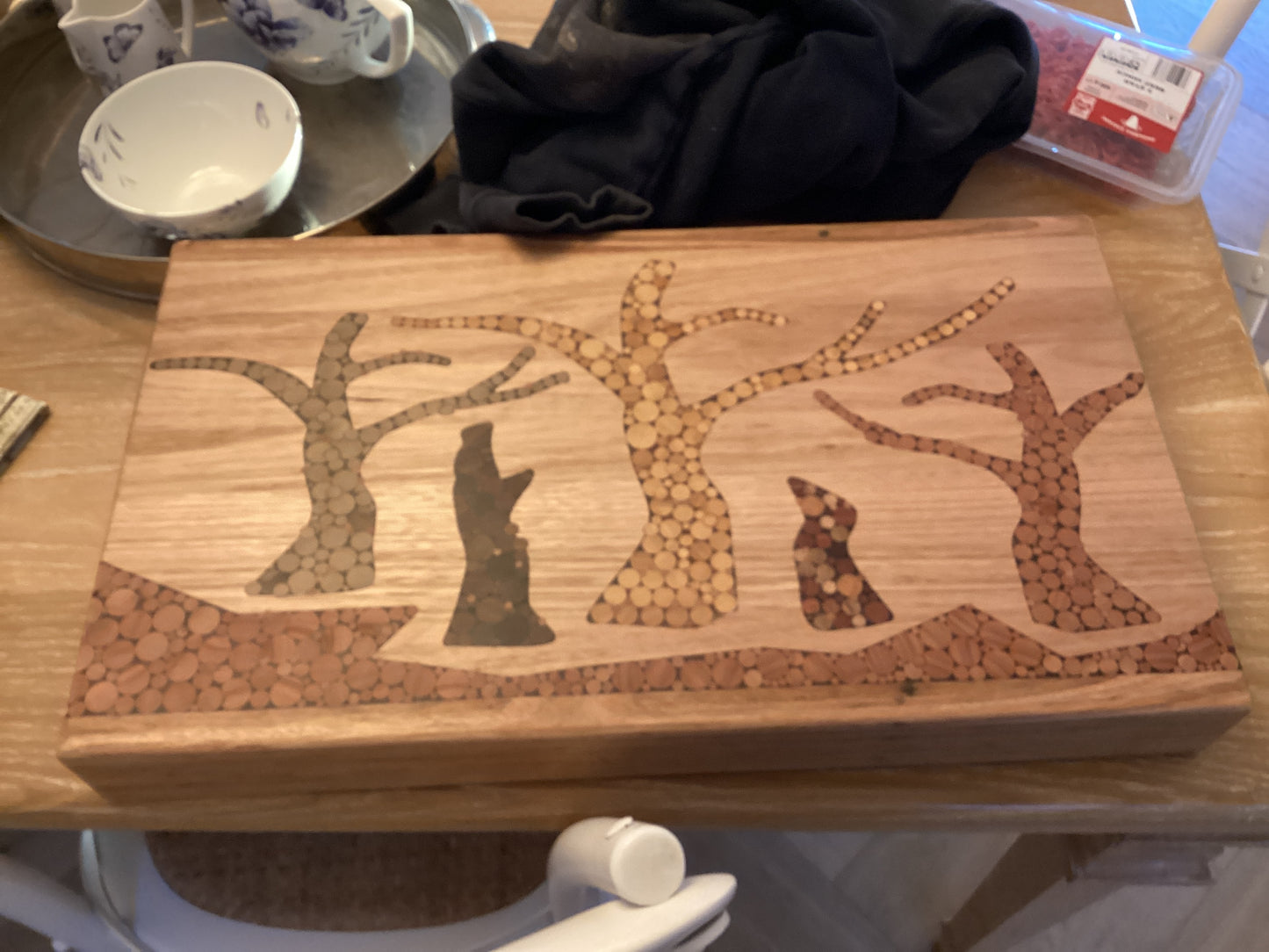 Large Cutting Board [SKU 6180] "Five Wise Old Trees"