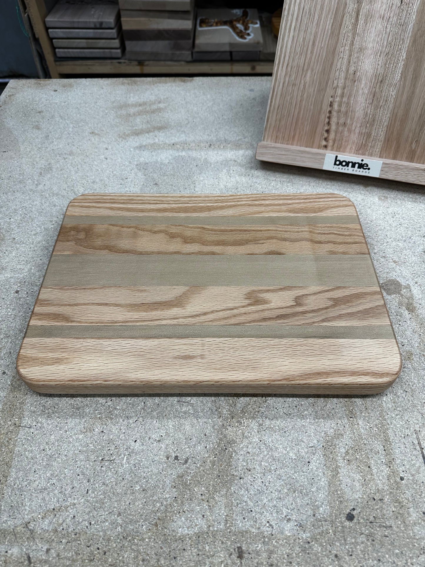 Cutting Board [SKU 6210] Classic Edge Grain American Oak and Sassafras