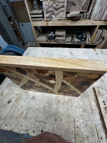 "Amongst Olive Branches" Timber Board, Functional Wood Art.