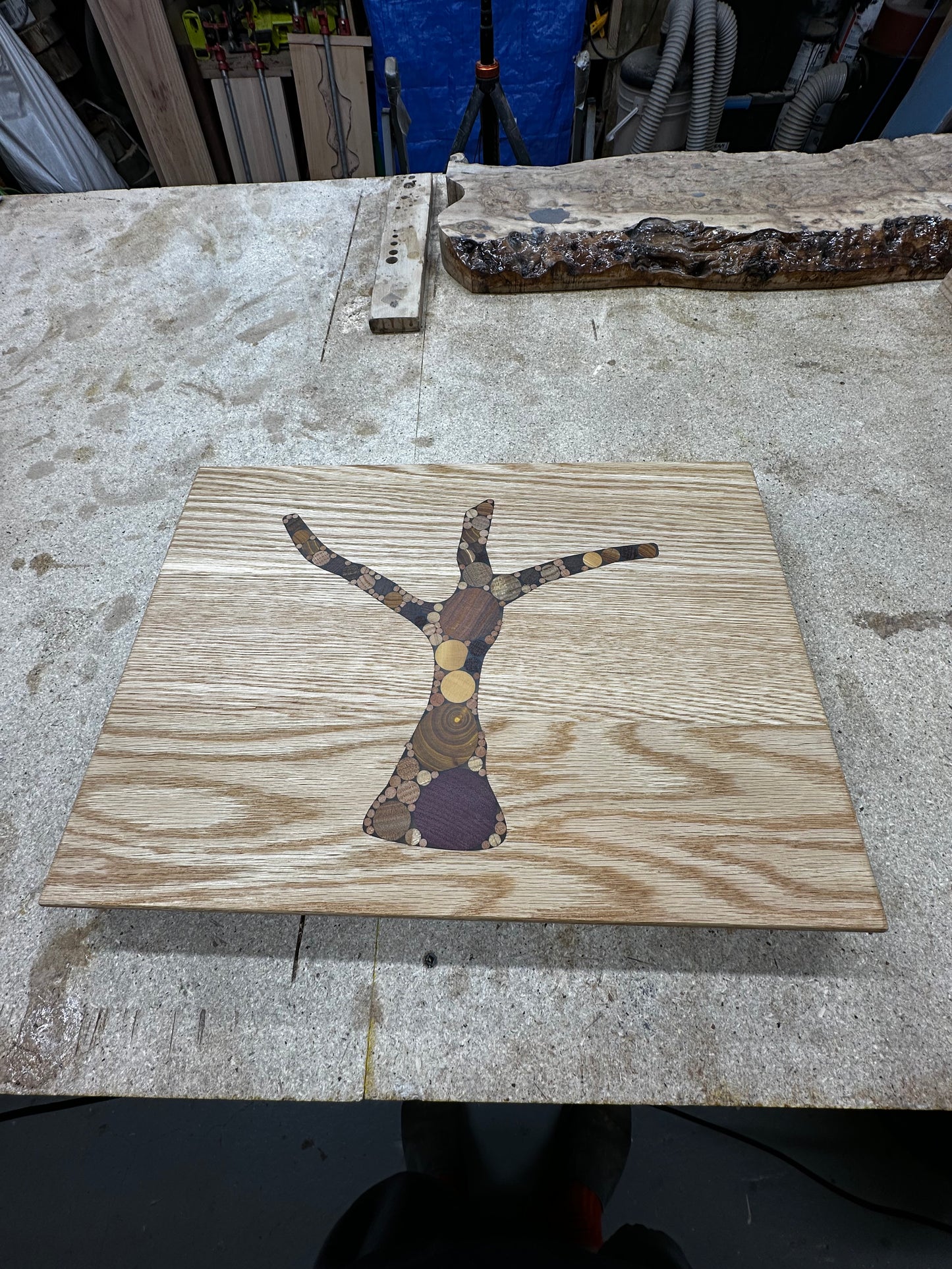 Inlayed Cutting Board - "Lonely Old Tree"- Handcrafted