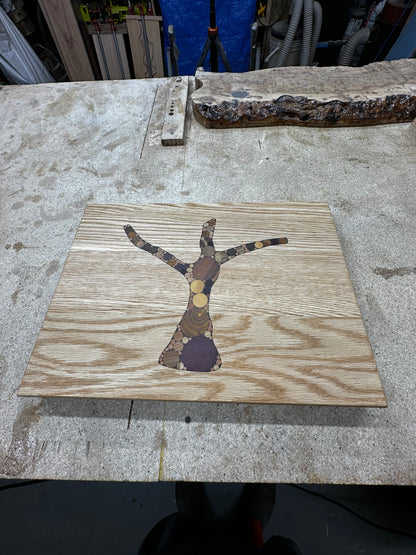 Inlayed Cutting Board - "Lonely Old Tree"- Handcrafted