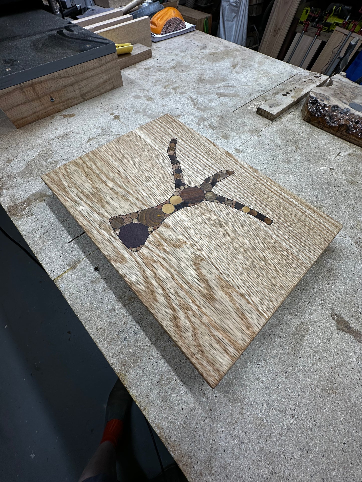 Inlayed Cutting Board - "Lonely Old Tree"- Handcrafted