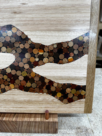 Functional Wood Art - "Old Ted Creek" -  Inlayed Cutting Board