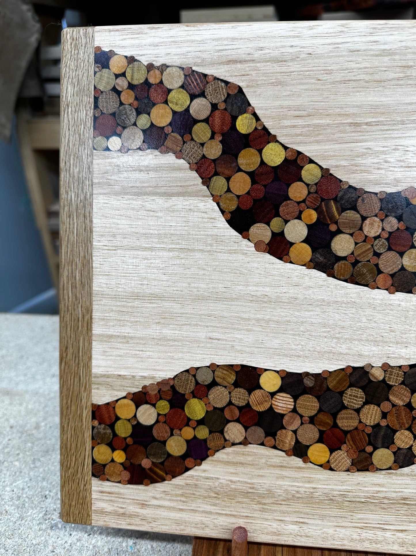 Functional Wood Art - "Old Ted Creek" -  Inlayed Cutting Board