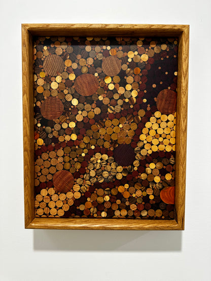 Wood Wall Art - 'Stone Wash" - in the Pointillism style.