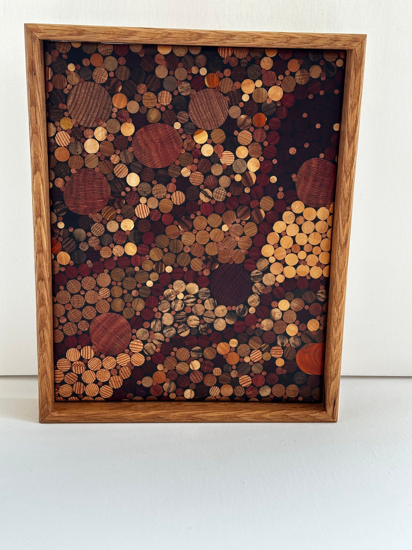 Wood Wall Art - 'Stone Wash" - in the Pointillism style.