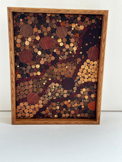 Wood Wall Art - 'Stone Wash" - in the Pointillism style.