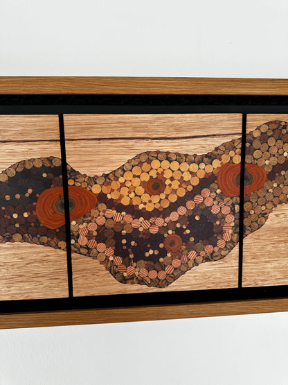 Wood Art - "Sailors Creek" - Triptych Wall Hanging