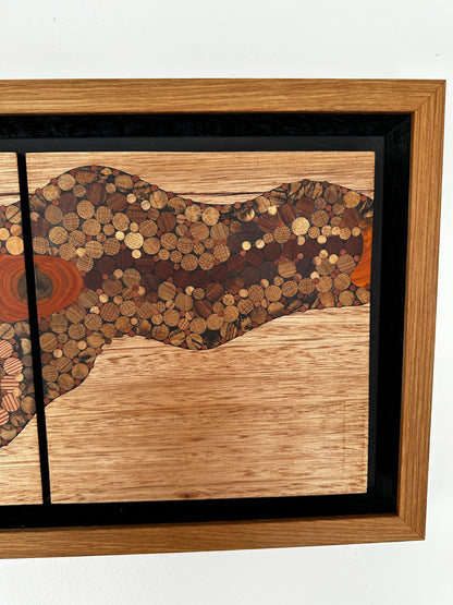 Wood Art - "Sailors Creek" - Triptych Wall Hanging