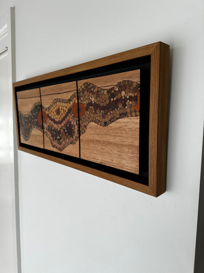 Wood Art - "Sailors Creek" - Triptych Wall Hanging
