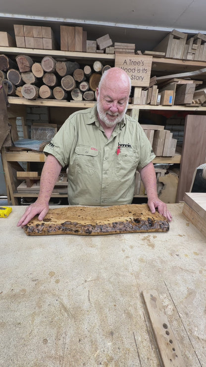 "Live Edge" Charcuterie Board crafted from "Buddha Wood"