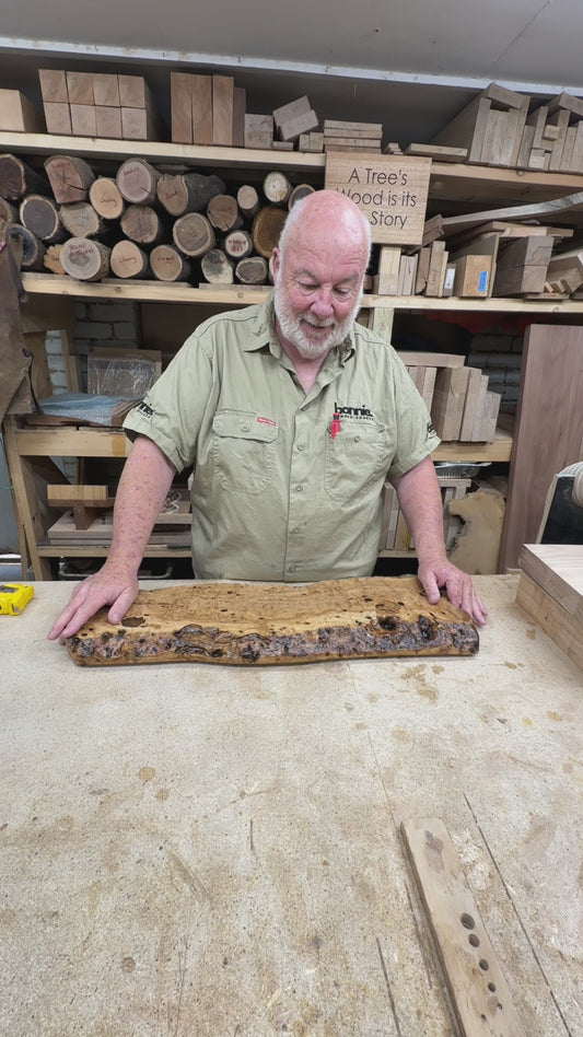 "Live Edge" Charcuterie Board crafted from "Buddha Wood"