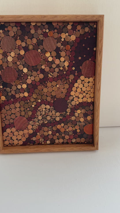 Wood Wall Art - 'Stone Wash" - in the Pointillism style.