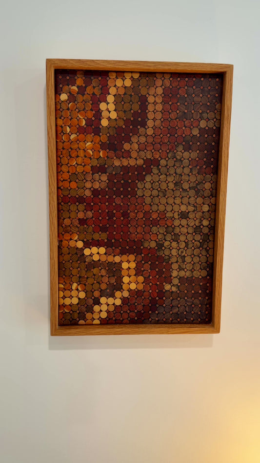 Wood Art - Wall Hanging - "Ochre Horizon"