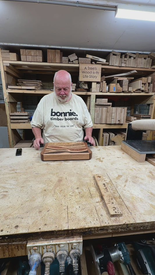 Wooden Charcuterie Board in the Pointillism Style-952 pieces of End Grain Wood Slices.